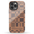 Custom Name Retro Geometric Checkerboard iPhone Case